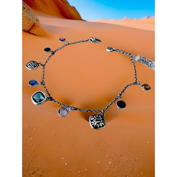 brighton ankle bracelet Colorful With Crystals. Silver Plated - Picture 1 of 5